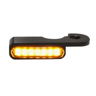 Heinz Bikes LED Handlebar Turn Signals in Aluminium/Black Finish For 2013-2017 FXSB Models With Hydraulic Clutch (HBTSFXSB-HC)