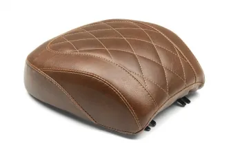 Mustang Diamond Passenger Seat in Brown For 2018-2020 Softail Fat Boy Models (83024)