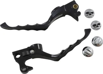 Kuryakyn Zombie Levers For Harley Davidson 2004-2013 Sportster Motorcycles In Gloss Black Finish (1092)