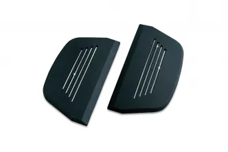 Kuryakyn Premium Inserts For Harley Davidson D-Shaped Passenger Floorboards In Black (7554)