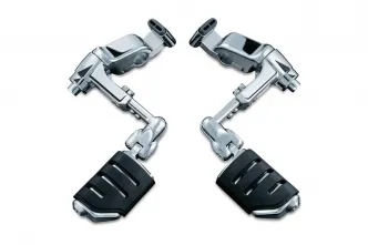 Kuryakyn Ergo III Cruise Mounts With Trident Dually ISO-Peg For Honda Motorcycles In Chrome Finish (4081)