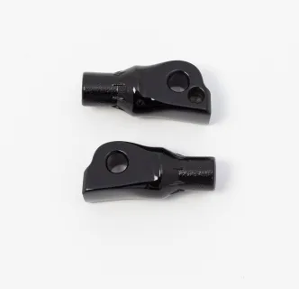 Kuryakyn Tapered Passenger Peg Adapters For Harley Davidson 2018-2023 Softail & LiveWire Motorcycles In Gloss Black Finish (8926)