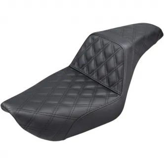 Saddlemen Step-Up Front & Rear LS 2-Up Seat in Black For 1996-2003 FXD Dyna Models (896-04-175)