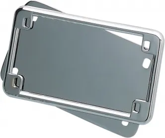 Kuryakyn License Frame & Back Plate Set In Chrome Finish (9166)