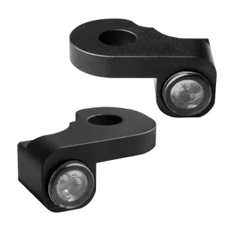 Heinz Bikes NANO Series LED Handlebar Turn Signals in Black Finish For 2014-2022 XL Models (HBTSN-XL14)