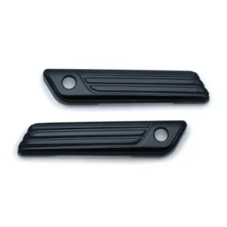 Kuryakyn Tri-Line Saddlebag Hinge Covers In Gloss Black Finish For Harley Davidson 2014-2023 Touring Motorcycles (6987)