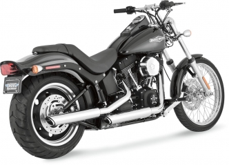 Vance & Hines Twin Slash 3 inch Slip-Ons NON-PCX in Chrome Finish For 2007-2016 Softail FLSTC, 2007-2015 FXST/B/C, 2008-2011 FXCW/C, 2010-2012 FLSTSE, 2013-2016 FXSB Models (16835)