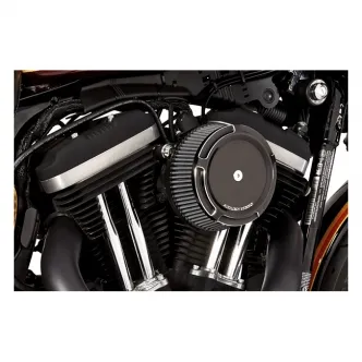 Arlen Ness Beveled Stage 1 Big Sucker Air Cleaner Kit In Black With Synthetic Air Filter For Harley Davidson 1991-2022 Sportster Models (50-844)