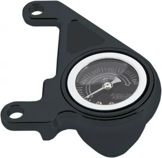 Arlen Ness Oil Pressure Gauge Kit Radius In Black Finish For 1999-2017 Twin Cam (15-675)