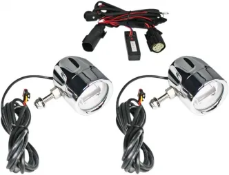 Custom Dynamics ProBEAM L.E.D. Halo Fog Lights In Chrome Finish For Harley Davidson 2014-2020 Touring Motorcycles (PB-FOG-BCM-C)