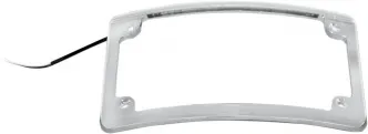 Custom Dynamics Radius License Plate Frame With L.E.D. Illumination In Chrome Finish (LPF-RAD-C-LP)