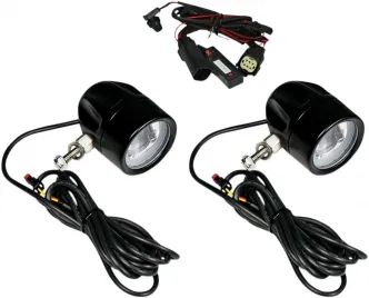 Custom Dynamics Probeam L.E.D. Halo Fog Lights In Black For Harley Davidson 2014-2020 Touring Motorcycles (PB-FOG-BCM-B)