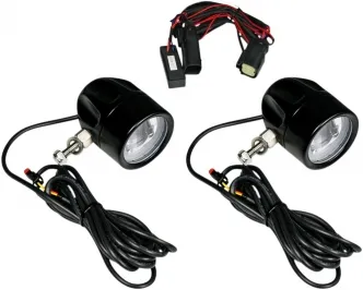 Custom Dynamics ProBEAM L.E.D. Halo Fog Lights In Black Finish For Harley Davidson 2009-2013 Touring Motorcycles (PB-FOG-SS8-B)