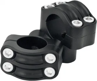 Roland Sands Design Nostalgia 4-BOLT Risers in Black Ops Finish For 1.25 Inch Handlebars (0208-2051-SMB)