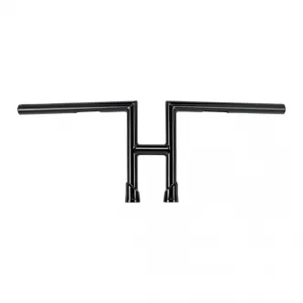 Biltwell H2 1 Inch Slotted Handlebars In Black Finish For 1982-2023 Harley Davidson Models (Excl. 08-23 E-Throttle) (6202-2016)