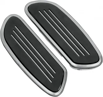 Drag Specialties Streamline Passenger Floorboards In Chrome For Harley Davidson Touring & Softail Models (P17-0433)