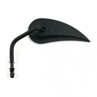 Arlen Ness RAD III Left Side Mirror With Steel Stem in Black Finish (13-082)