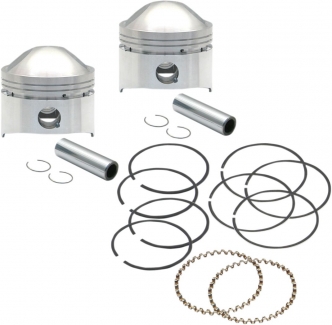 S&S 3-1/2 Inch Bore 8:1 CR Piston Kit +.010 Inch Size For 1979-1984 1340cc/80 Inch Shovel Models (106-5512)