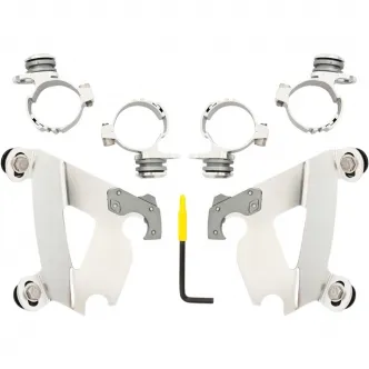 Memphis Shades Cafe Fairing Trigger-Lock Mounting Kit In Polished Stainless Steel For HD Sportster And Street Models (MEK1997)