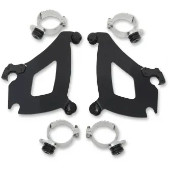 Memphis Shades Bullet Fairing Trigger-Lock Mounting Kit In Black for HD Softail Models (MEB1998)