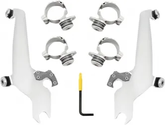 Memphis Shades Sportshield Trigger-lock Mounting Kit In Polished Stainess Steel For Indian Models  (MEK2018)