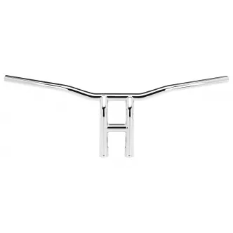 Biltwell Tyson XL 10 Inch Pullback Slotted Handlebars in Chrome Finish For 1982-2022 Harley Davidson Models (Excl. All E-Throttle) (6260-1053)