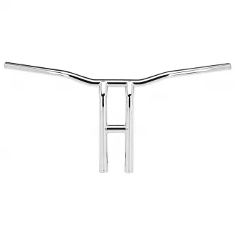 Biltwell Tyson XL 14 Inch Pullback Slotted Handlebars in Chrome Finish For 1982-2023 Harley Davidson (Excluding 2008-2023 E-Throttle, 1988-2011 Springers) Models (6264-1053)