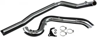 Cobra True Dual Header Pipes In Black For Harley Davidson 2007-2008 Touring Models (6251RB)