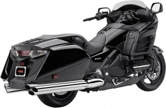 Cobra Six-2-Six Slip-On Mufflers In Black Finish For Honda 2012-2018 Goldwing Models (1217)