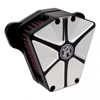 Performance Machine Air Cleaner Array in Contrast Cut Finish For CV Carb, 1993-2006 All B.T., Delphi Inj, 2001-2015 Softail, 2004-2017 Dyna (Excluding 2017 FXDLS), 2002-2007 Touring Models (0206-2082-BM)