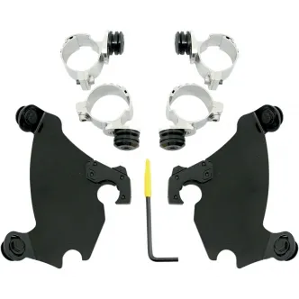 Memphis Shades Gauntlet Fairing Trigger-Lock Mounting Kit In Black For HD Dyna, Sportster And Street Models (MEB1981)