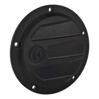 Performance Machine Scallop 5 Hole Derby Cover in Black Ops Finish For 1999-2017 Dyna, 1999-2018 Softail (Excluding FLSB), 1999-2015 Touring, Trike (Excluding 2015 FLHTCUL, FLHTKL) Models (0177-2026-SMB)