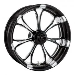 Performance Machine 26 x 3.5 Inch Front Paramount Wheel In Contrast Cut For Harley Davidson 2000-2005 FXDWG, 2000-2006 FXSTD/B & 2000-2006 FXST Models (1227-9606R-PAR-BM)