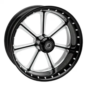 Roland Sands Design 21 x 2.15 Inch Front Diesel Wheel In Contrast Cut Finish For Harley Davidson 2011-2015 FXST Standard & 2011-2013 FXS Blackline With ABS Models (ARM967355)