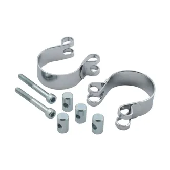 DOSS Custom Exhaust Header Clamps in Chrome Finish For 1957-1985 XL Sportster Models (ARM093805)