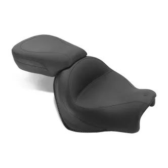 Mustang Vintage Touring Plain 2-Up Seat in Black For 2008-2018 Triumph Rocket III Touring Models (76882)