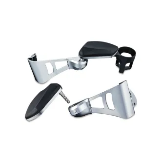 Kuryakyn Passenger Armrest Set In Chrome For Harley Davidson 2014-2023 Touring & Tri-Glide Trike Models (8955)