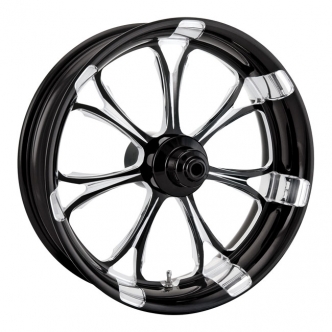 Performance Machine 18 x 3.5 Front Paramount Wheel In Contrast Cut Finish For Harley Davidson 2018-2021 Softail FLHC/S Heritage Classic, FLSL Slim & FLDE Deluxe Models (1517-7806R-PAR-BM)