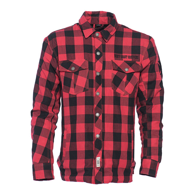 West Coast Choppers Dominator Riding Flannel Shirt Red/Black (CE