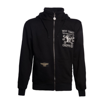 West Coast Choppers High Speed Zip Hoodie Black Size Small (ARM915885)