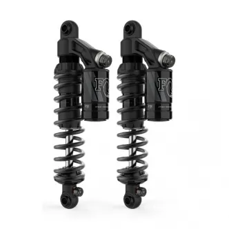 Fox Factory Raised RC1 Piggyback 13.5 Inch Shocks In Black For Harley Davidson 1998-2021 Sportster Models (897-27-017)