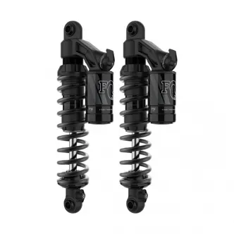 Fox Factory Raised QS3 Piggyback 13.5 Inch Shocks In Black For Harley Davidson 1991-2017 Dyna Models (897-27-305)