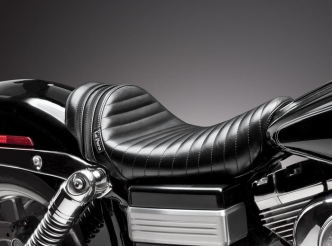 Le Pera Stubs Spoiler Solo Seat With Black Stripes For Harley Davidson 2006-2017 Dyna Models (LK-411BLK)