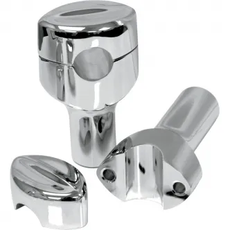 La Choppers 3 Inch Smooth Risers in Chrome Finish For 1 Inch Handlebars (LA-7402-03)