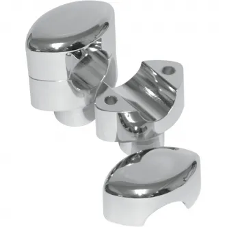 La Choppers 1.5 Inch Smooth Risers in Chrome Finish For 1-1/4 Inch Handlebars (LA-7406-01)