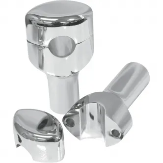 La Choppers 3 Inch Smooth Risers in Chrome Finish For 1-1/4 Inch Handlebars (LA-7406-03)