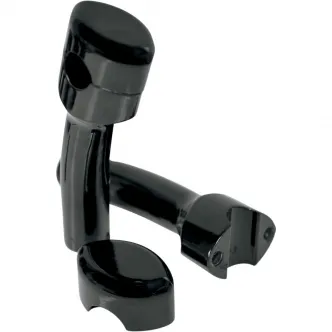 La Choppers 5.5 Inch Smooth Risers in Black Finish For 1-1/4 Inch Handlebars (LA-7406-05B)