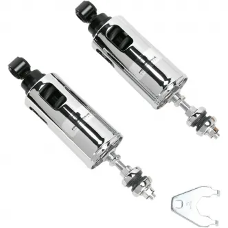 Progressive Suspension 422 Adjustable Standard Duty Shocks in Chrome Finish for 2000-2017 Softail Models (422-4037C)