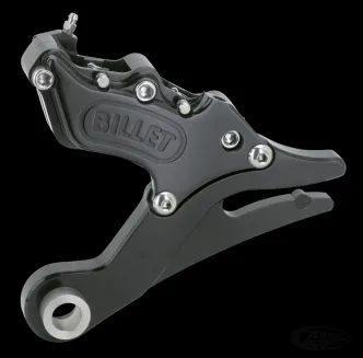 Harrison Billet 4 Piston Rear Brake Caliper With Bracket In Polished Or Black Finish For Harley Davidson 2000-2005 Dyna Models