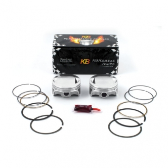 KB Performance 88 Inch To 95 Inch Twin Cam +.010 Inch Diameter Piston Kit For 1999-2006 88 Inch Twin Cam Models (ARM018449)